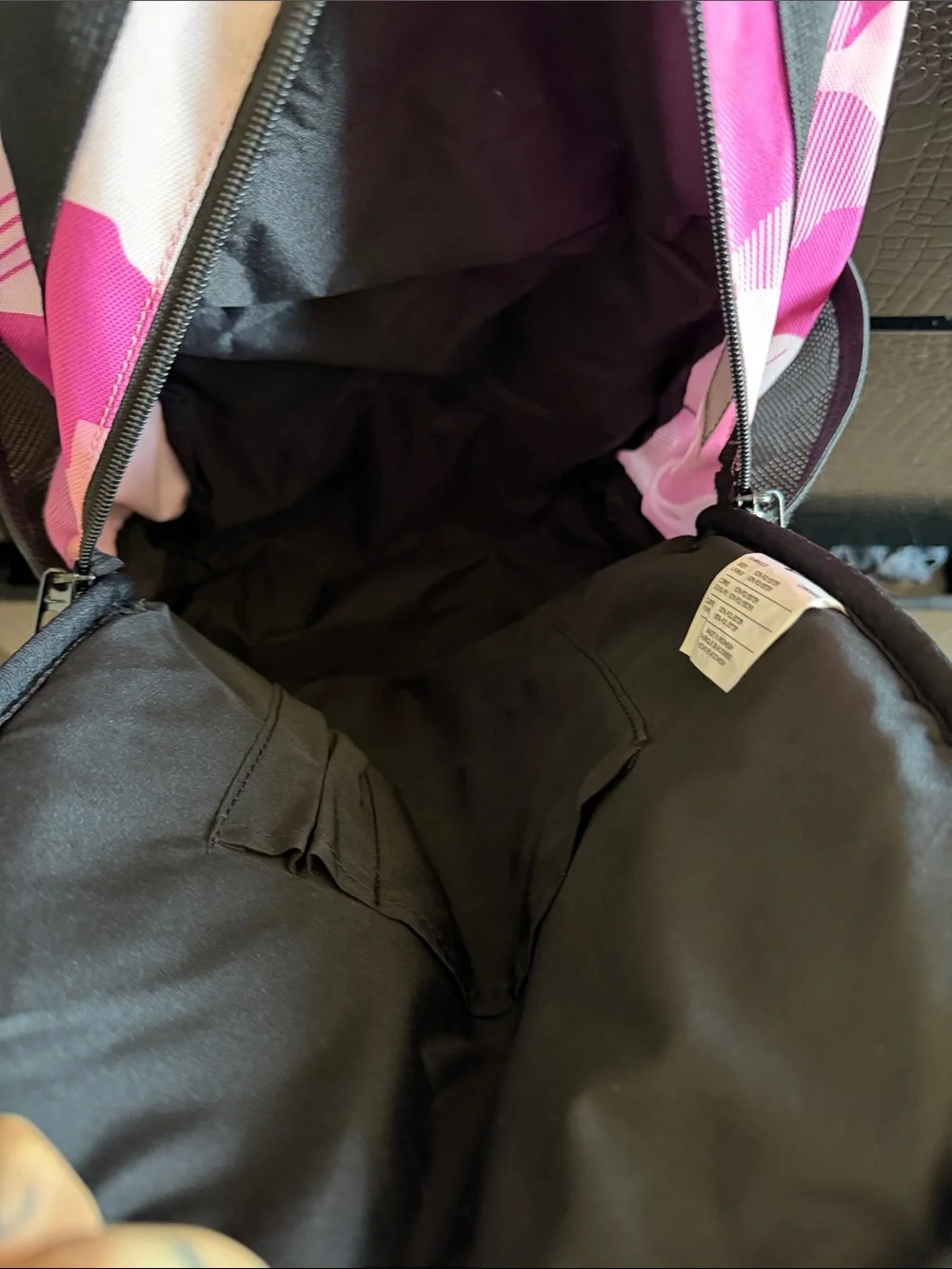 Nike Hot Pink Hoodie with Pink Camo Backpack Set